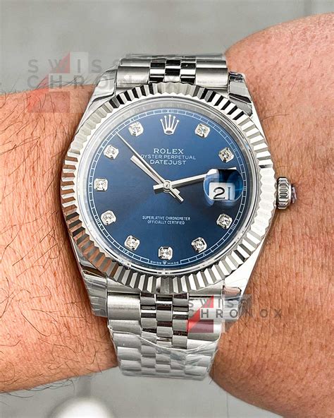 rolex datejust jubilee diamo dblue|rolex datejust 41 white jubilee.